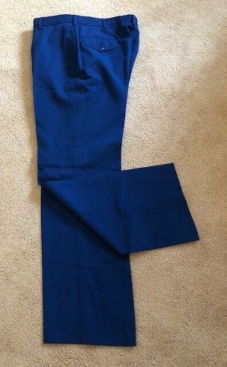 Usmc Us Marine Corps Dress Blues Pants Trousers Sz 34l 34 X 33 - 1/4 Made In Usa