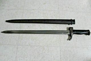 French Bayonet Model 1892 " Berthier " And Scabbard Rare