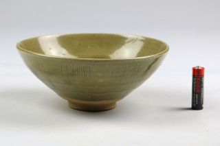 Rare 11/12C Antique Chinese Northern Song Longquan / Fujian Green Celadon Bowl 7