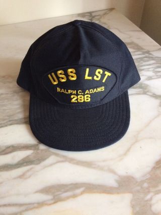 Us Navy Ship Baseball Cap Hat Uss Lst Ralph Adams 286