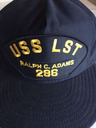 US NAVY SHIP BASEBALL CAP HAT USS LST Ralph Adams 286 2