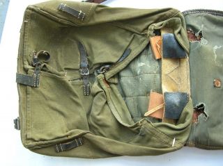 WW II German cowhide pony tornister rucksack backpack carrying bag MARKED 1943 5