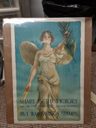 World War One Share In The Victory W.  S.  S.  Litho/poster By Coffin