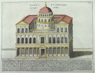 1637 Lauro - House Of Publius Cornelius Scipio - Hand Color Folio Engraving
