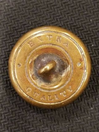 RARE CIVIL WAR UNION ARMY INFANTRY OFFICER 13/16 BRASS COAT BUTTON EXTRA QUALITY 3