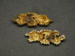 FINE Golden Dragon MENUKI 18 - 19thC Japanese Edo Koshirae Tsuba Antique 7