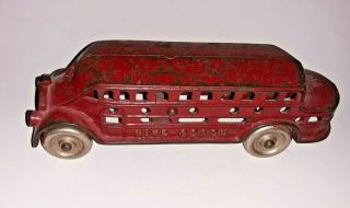 Rare Kenton Pickwick Nite Coach Cast Iron Bus Toy Usa 1930s Historic Vehicle Toy