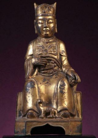 Buddha: Antique Ming Style,  Gilded Bronze,  1800 