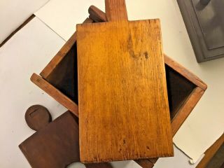 Unique Handmade Wooden Camera Box Crude Antique 9