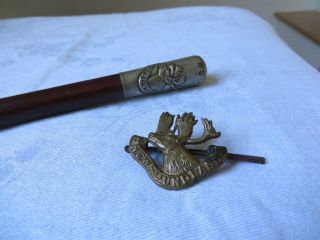 WORLD WAR ONE ROYAL NEWFOUNDLAND REGIMENT CAP - BADGE AND SWAGGER - STICK 4