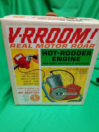 1963 V - Rroom Motor By Mattel Engine Bicycle Bike Vroom 7b1