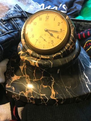 Rare Zenith 8 Days Eye Ball Clock Vintage 5