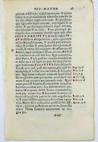 1541 REGNAULT BIBLE - Fine rubricated woodcut leaf - The Transfiguration 4