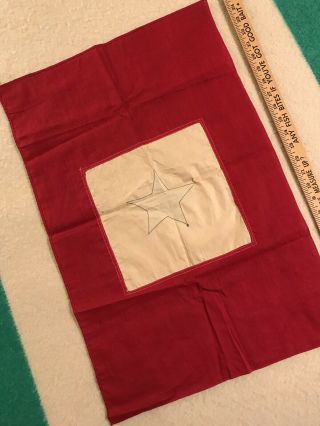WW1 WW2 Banner Flag “Son In Service” Sewn - Pieced Cotton 25” X 17” 11