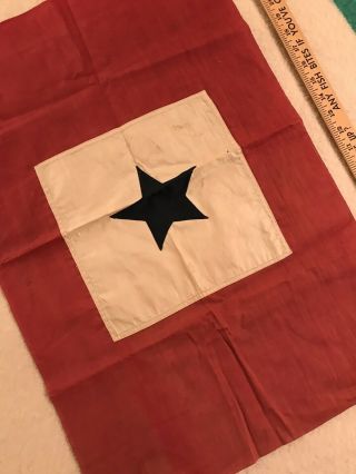 Ww1 Ww2 Banner Flag “son In Service” Sewn - Pieced Cotton 25” X 17”