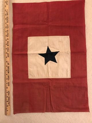 WW1 WW2 Banner Flag “Son In Service” Sewn - Pieced Cotton 25” X 17” 3