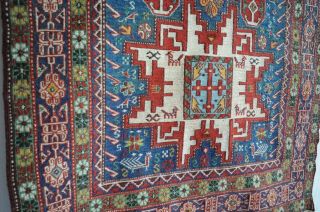 Antique Caucasian Kuba Lesghi Star Soumak Sumak Sumac Rug Carpet 2 