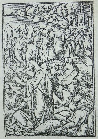 1541 Regnault Bible - Fine Rubricated Woodcut Leaf - The Plot Against Jesus