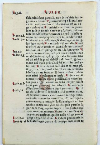 1541 REGNAULT BIBLE - Fine rubricated woodcut leaf - The Kingdom of Heaven 4