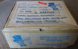 VINTAGE MEYER THE HATTER HAT PERSONALLY OWNED LARRY HARMON BOZO THE CLOWN 3