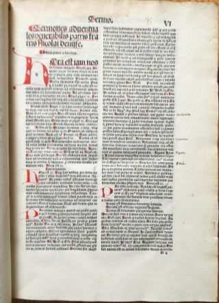 N.  Denyse Sermones Rubricated Post Incunable Folio Grueninger 1510 4