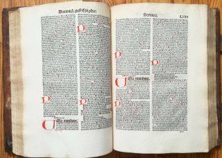 N.  Denyse Sermones Rubricated Post Incunable Folio Grueninger 1510 5