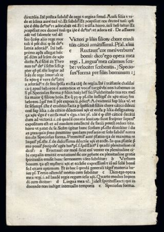 1483 Incunable Leaf From De Lyra 