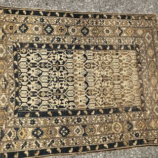 Auth: 19th C Antique Caucasian Rug Rare Kuba Konagehend Wool Cutie 3.  7 x 4.  7 NR 6