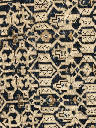 Auth: 19th C Antique Caucasian Rug Rare Kuba Konagehend Wool Cutie 3.  7 x 4.  7 NR 8