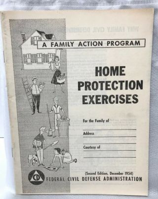Home Protection Exercises Federal Civil Defense Admin Mobilization Booklet 1954