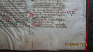 2 Incunabula Manuscript Leaf Vellum 15th Century Rubricated Not a Clue 7