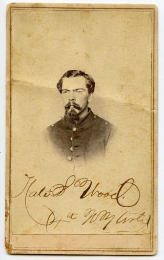 Civil War Cdv Nate S.  Wood 4th York Artillery