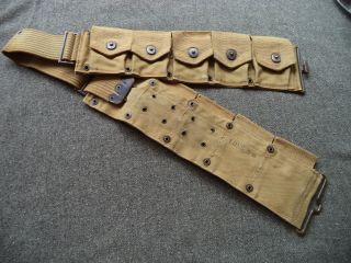 Ww1 Us Aef M1903 10 Pocket Cartridge Belt R H Long 5 1918
