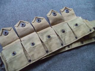 ww1 US AEF M1903 10 pocket Cartridge Belt R H LONG 5 1918 6