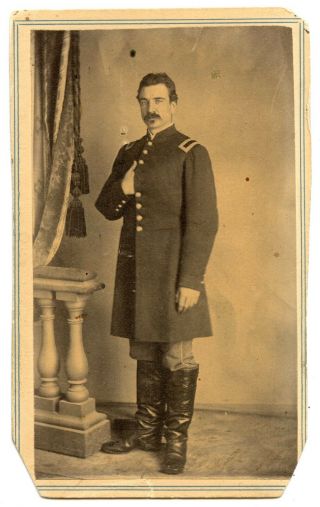 Civil War Cdv Of Lorenzo D.  Westcott 34th Illinois Taken In Nashville,  Tn