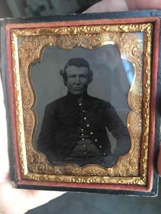 6th Plate Tintype Of Civil War Soldier
