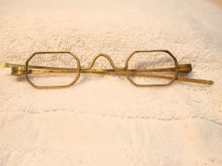 CIVIL WAR ERA OCTAGON READING GLASSES BY SCHWEITZHR IN A PAPER MACHE CASE 4