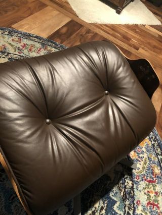 Vintage •1980• HERMAN MILLER Eames Brown Leather & Wood Lounge Chair •SEPARATES• 6