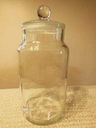 Antique Vintage 12 " Ravenhead Apothecary Jar W/ Ground Stopper Made In England