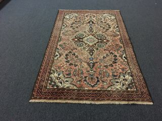 On Antique Hand Knotted Persian Floral Area Rug Carpet 4’1”x6’10” 2