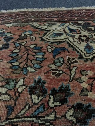 On Antique Hand Knotted Persian Floral Area Rug Carpet 4’1”x6’10” 9