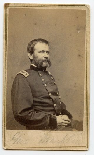 General William B.  Franklin Civil War Cdv Photo By Matthew Brady