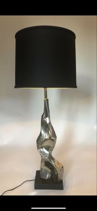 Vintage 1970 ' s Mauritzio Tempestini For Laurel Brutalist Sculptural Table Lamp 6