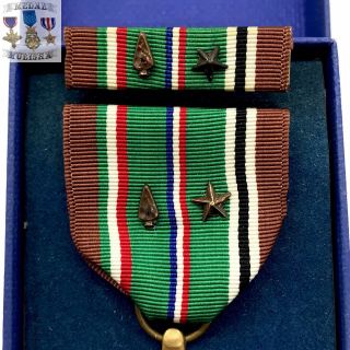 WWII ARMY EUROPEAN AFRICAN MIDDLE EASTERN CAMPAIGN MEDAL INVASION ARROWHEAD STAR 4