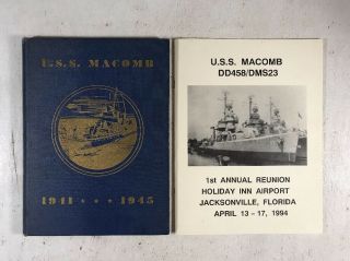 History Of The U.  S.  S.  Macomb 1941 - 1945 Warship Destroyer World War Ii Escort