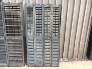 Pair C1880 - 90 Two Panel Window House Shutter Central Ma 61.  5 " X 16.  25 " X 1 3/8 "