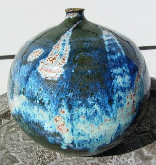 Gorgeous Signed Mid Century Modern Vintage Studio Art Pottery Weed Vase