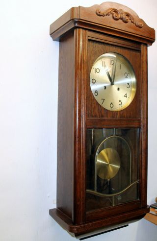 Antique Wall Clock Chime Clock Regulator 1920th FRANZ HERMLE & SOHN FHS 2