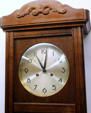 Antique Wall Clock Chime Clock Regulator 1920th FRANZ HERMLE & SOHN FHS 4