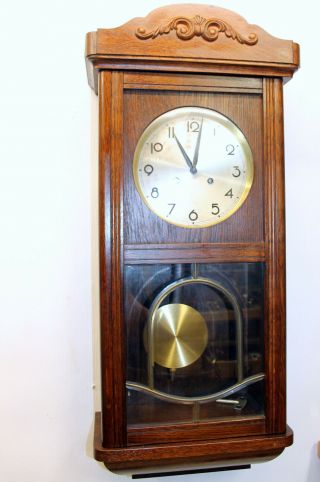 Antique Wall Clock Chime Clock Regulator 1920th FRANZ HERMLE & SOHN FHS 6